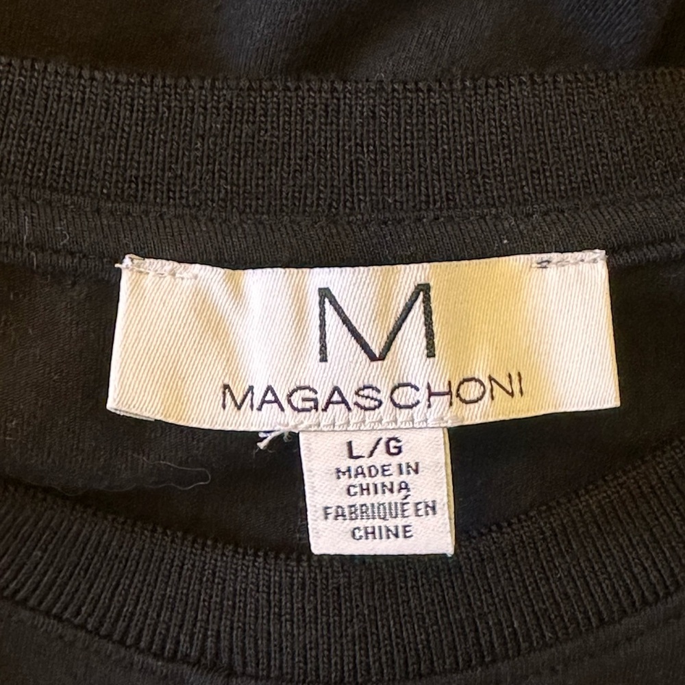 Magaschoni Black cotton Size Large sheath Maxi Dress - Picture 5 of 9